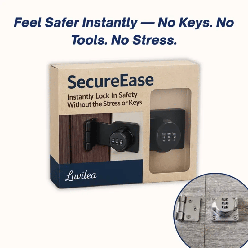 SecureEase™ — Instantly Lock In Safety Without the Stress or Keys