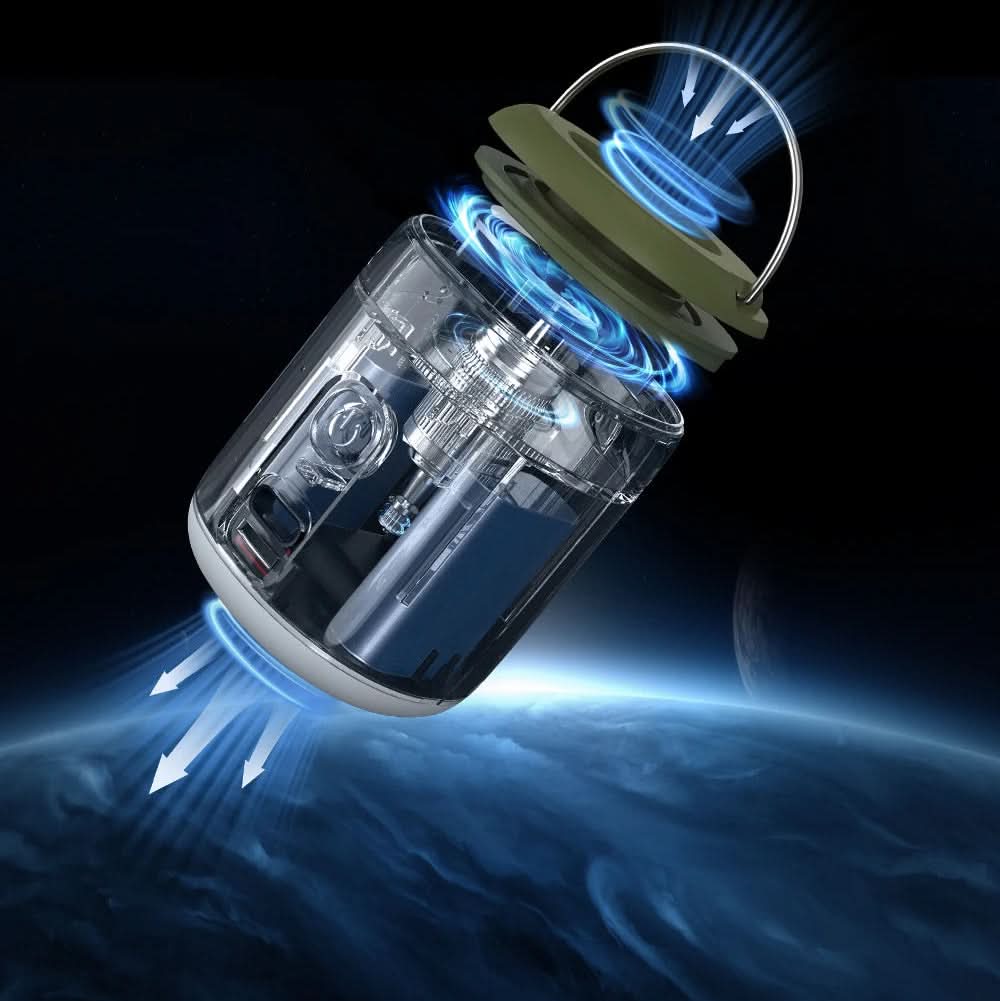 Compact Air Pump with Integrated Camping Light