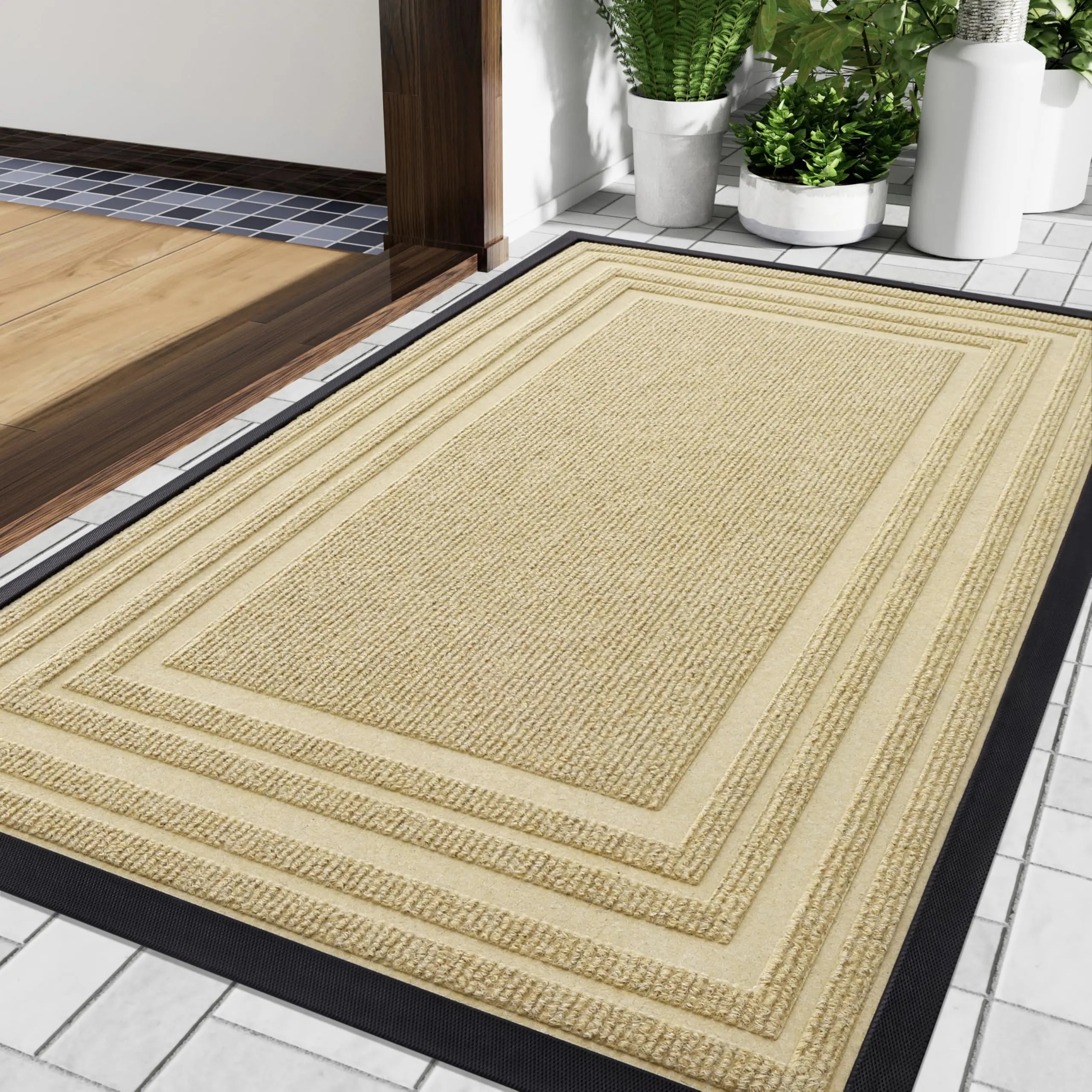 Durable Non-Slip Entrance Mat Crafted from Natural Rubber