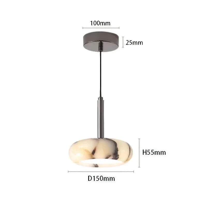 Soft Decorative Lighting with Creative Marble LED Pendant Lamp