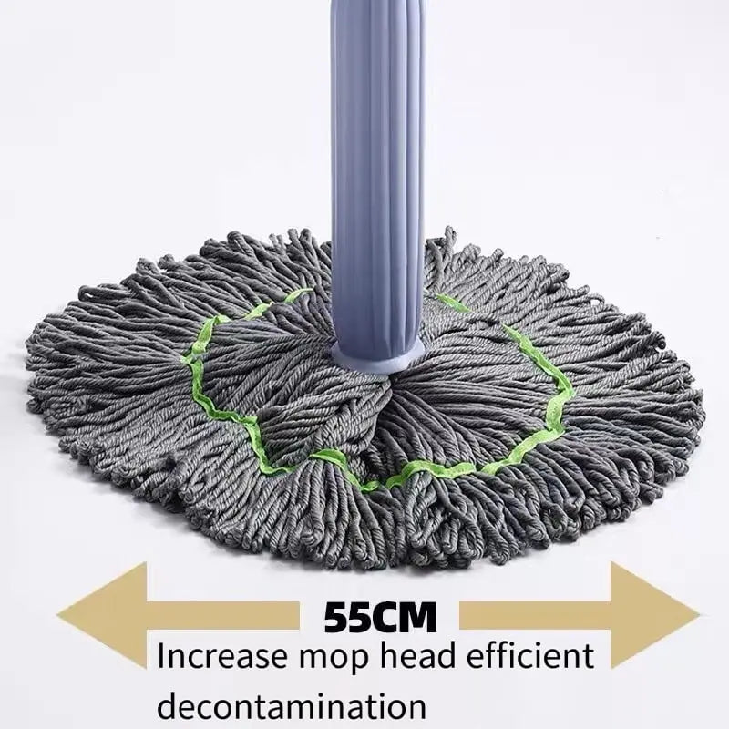 Self-Wringing Microfiber Mop Head | Hands-Free Swivel Joint
