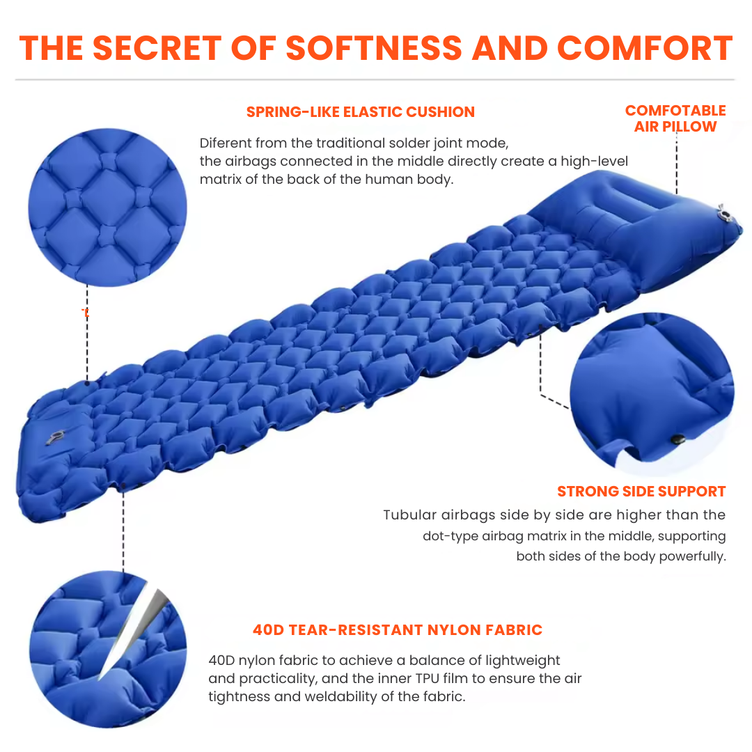 Quick-Inflate Adventure Mattress – Perfect for Camping Comfort