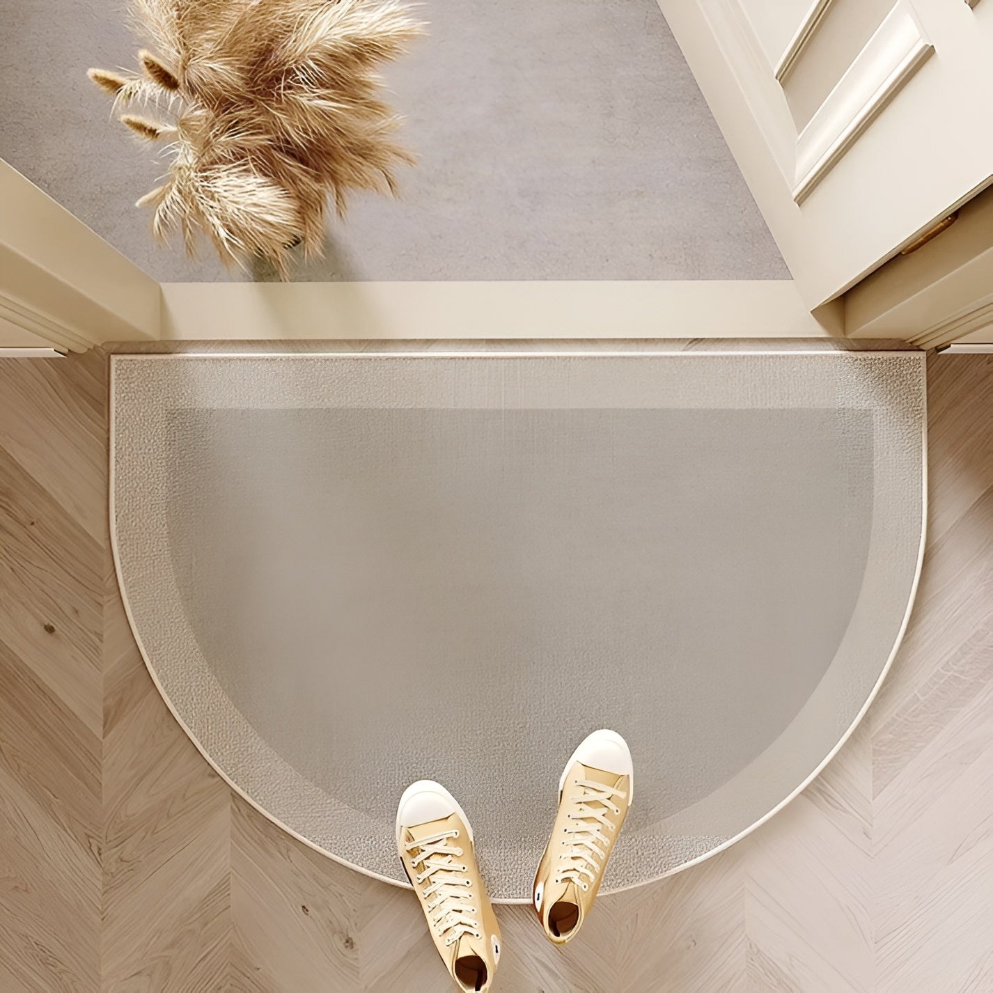 Stylish Half-Moon Entry Mat – Slip-Resistant Welcome Mat for Home