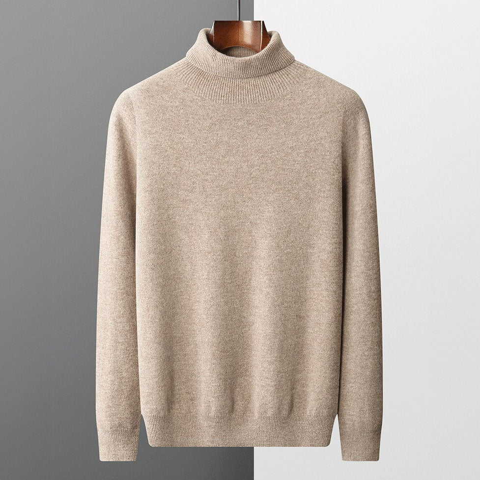 Men's Turtleneck Sweater Made from Merino Wool