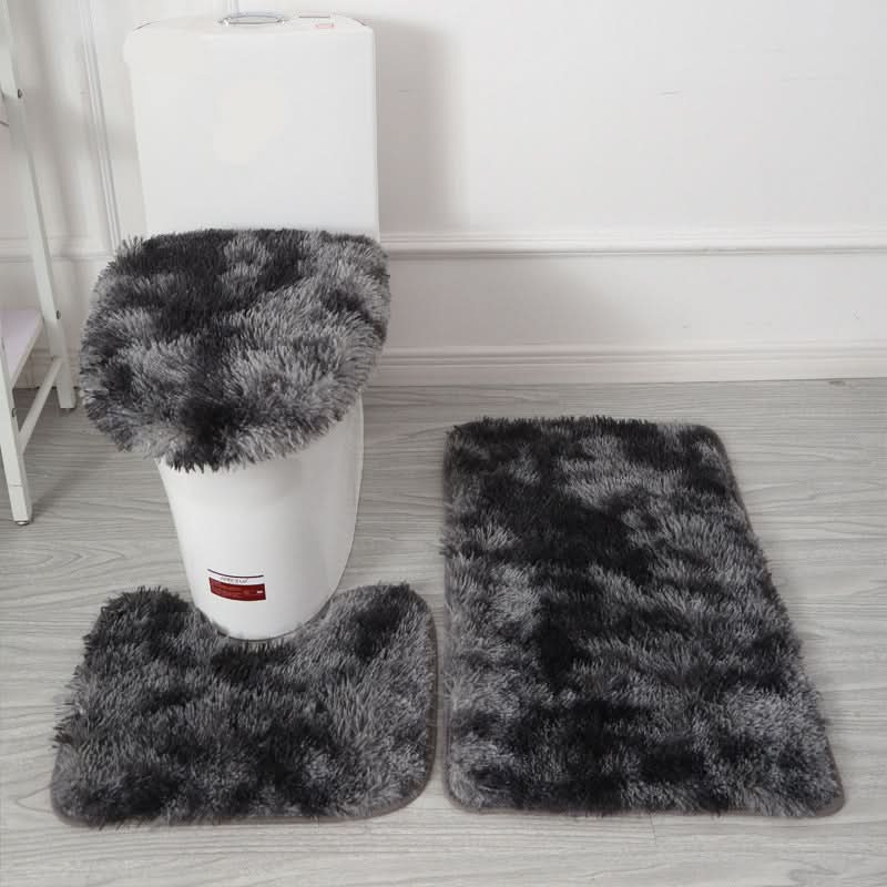Elegant Toilet Seat Cover and Bath Mat Set