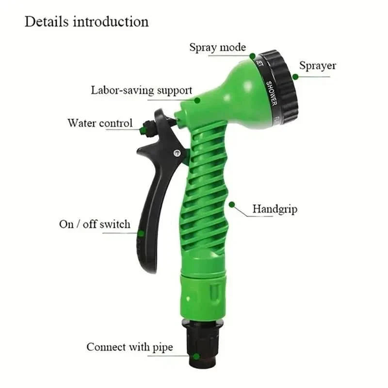Space-Saving High-Pressure Garden & Vehicle Hose