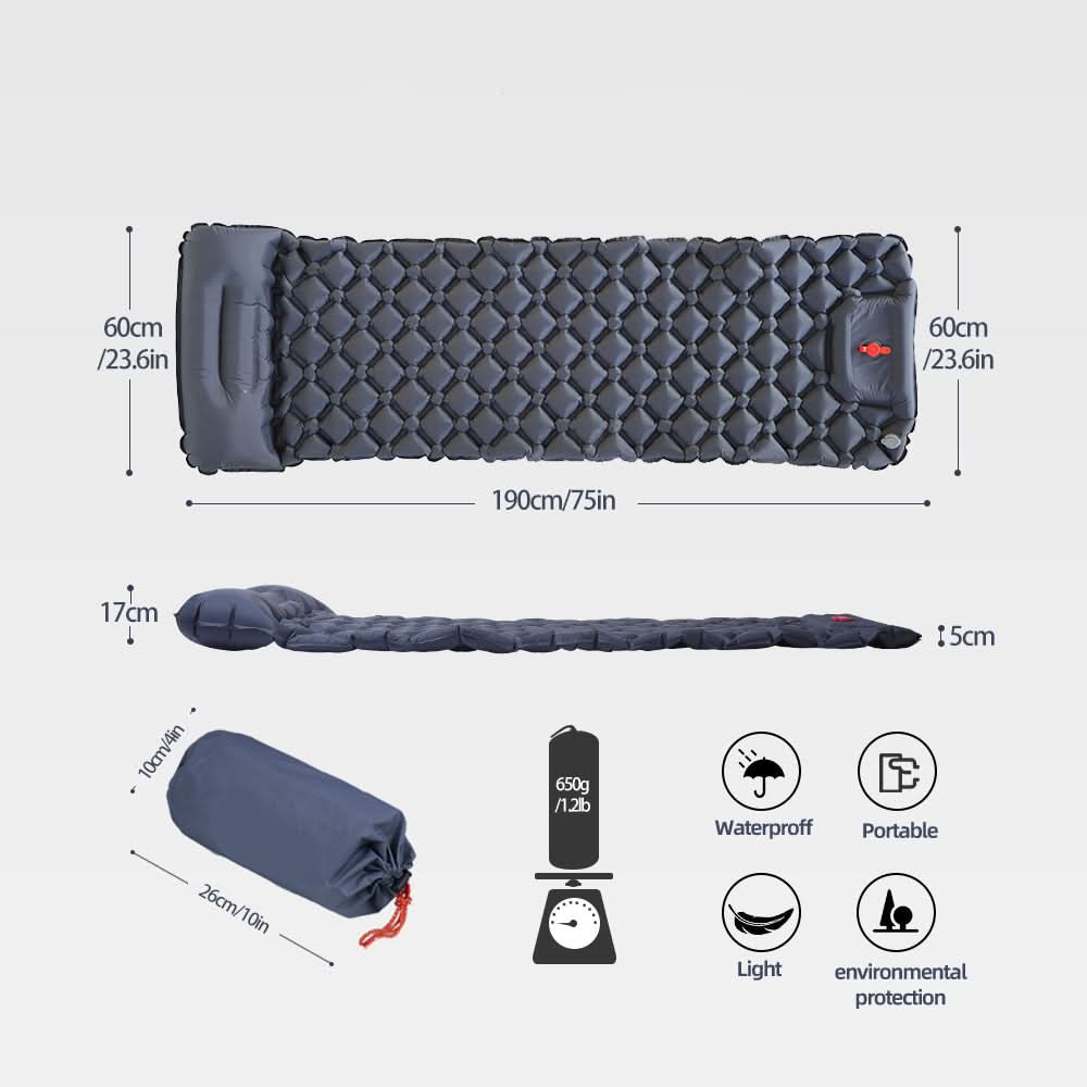 Inflatable Hiking and Climbing Mattress for Camping Use