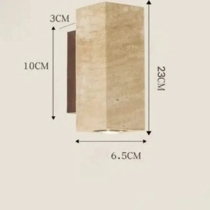 Wabi Sabi Wall Light in Nordic Travertine Design