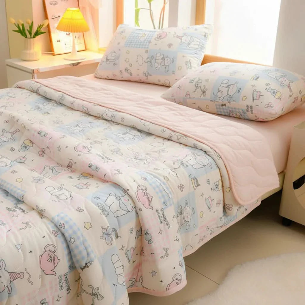 Floral Summer Comfort Blanket – Soft and Breathable Design