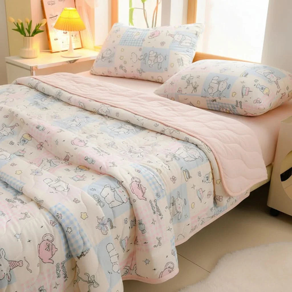 Soft and Breathable Floral Blanket for Summer Comfort