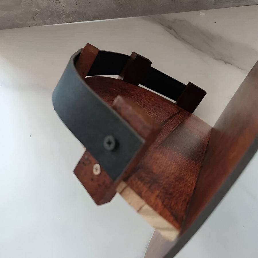 Rustic Oak Wall Shelf with Steel Reinforcement