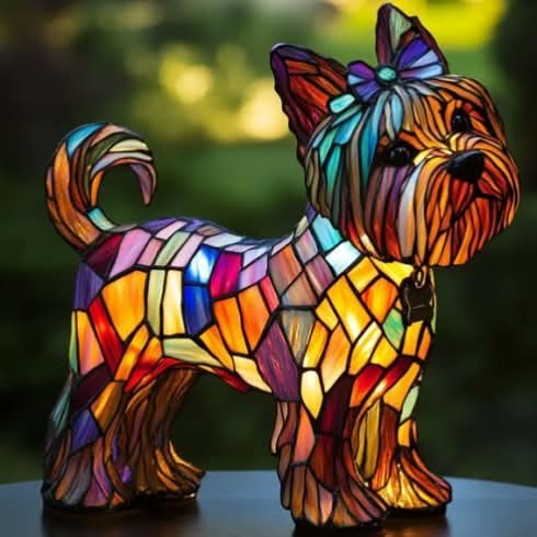PawGlow - Charming LED Night Lamp Featuring Adorable Dog Sculptures