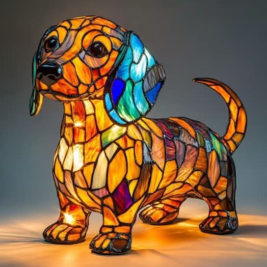 PawGlow - Charming LED Night Lamp Featuring Adorable Dog Sculptures