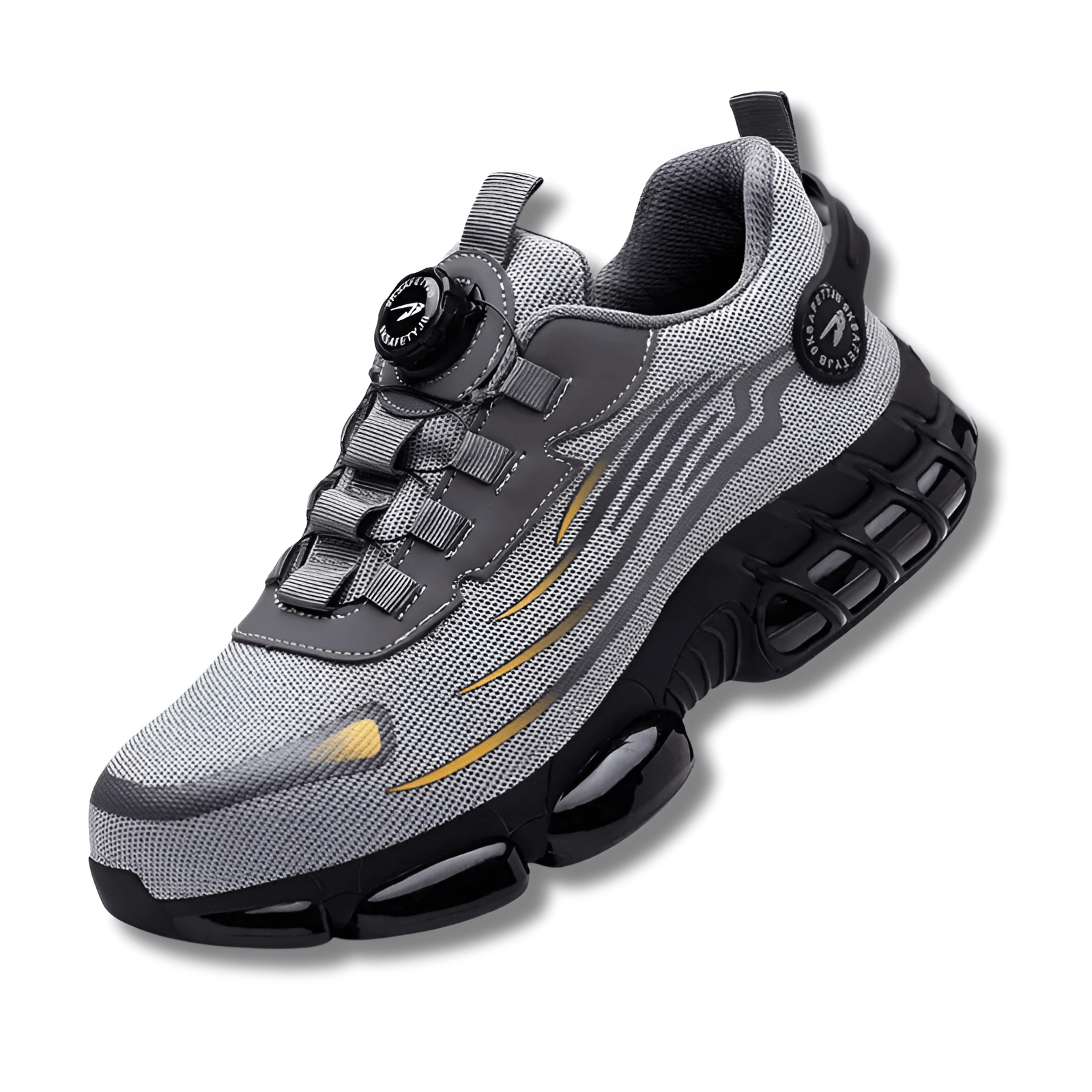 Men's Safety Shoes with Air Cushion Sole | 3-Second Twist Lock | Kevlar Midsole