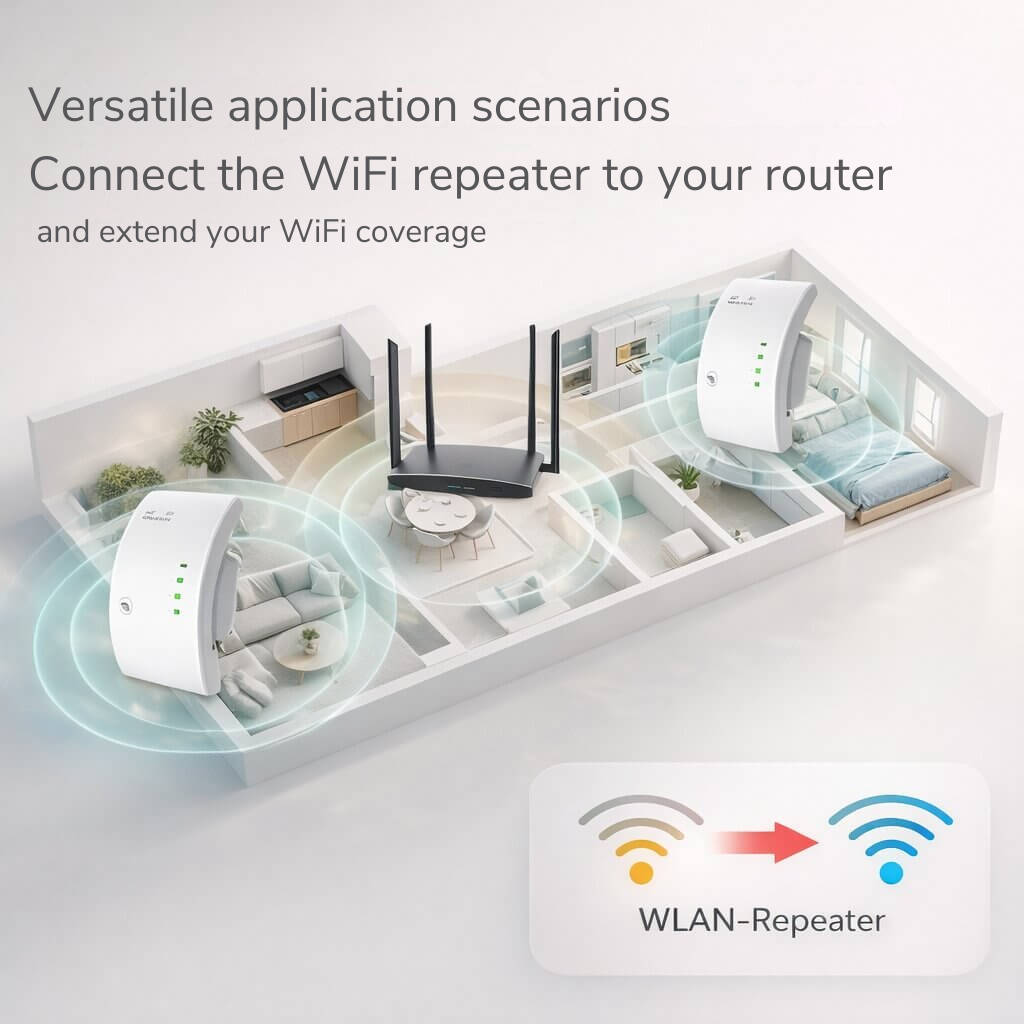 WiFi Range Extender | Easy Plug and Play Setup | Increased Coverage