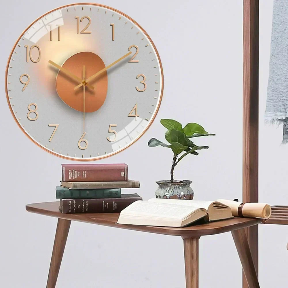 Whispering Elegance: Non-Ticking Wall Clock for Tranquil Spaces