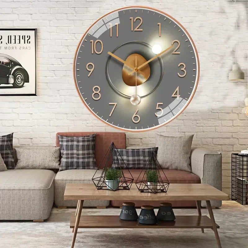 Whispering Elegance: Non-Ticking Wall Clock for Tranquil Spaces