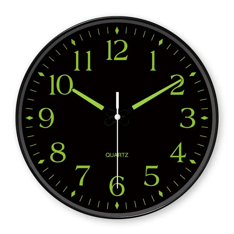 Serene Glow Quartz Wall Clock with Luminous Features