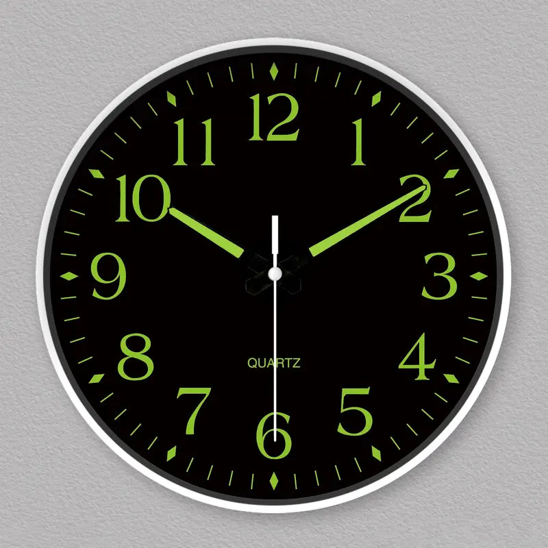 Serene Glow Quartz Wall Clock with Luminous Features