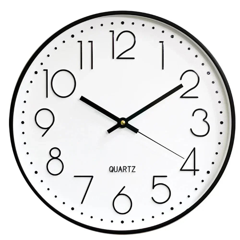 Contemporary 30cm Silent Wall Clock for Tranquil Living
