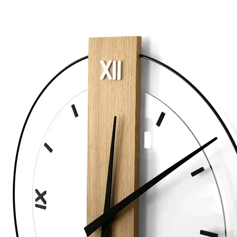 TranquilTime Minimalist Wooden Wall Clock - Modern Serenity
