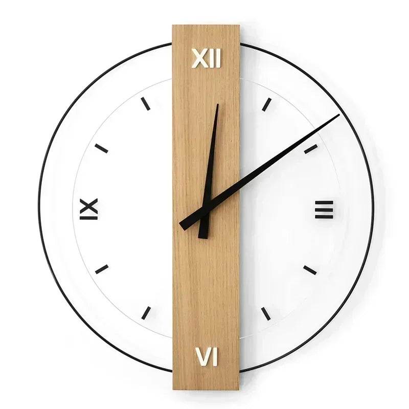 TranquilTime Minimalist Wooden Wall Clock - Modern Serenity