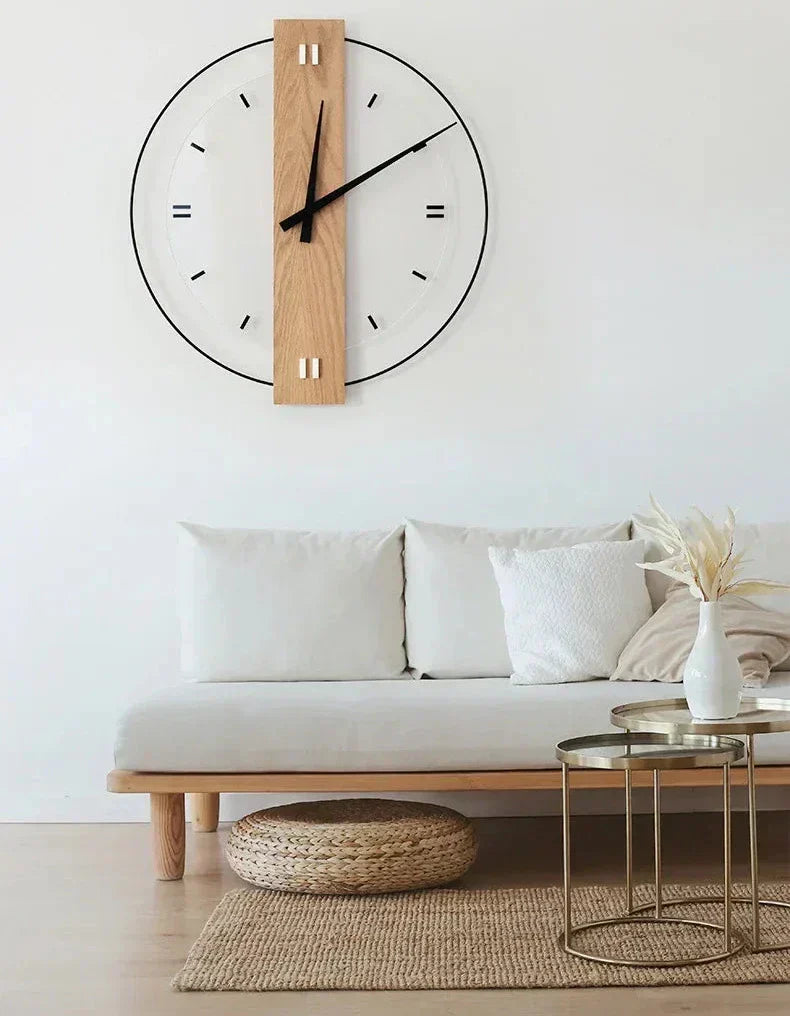 TranquilTime Minimalist Wooden Wall Clock - Modern Serenity