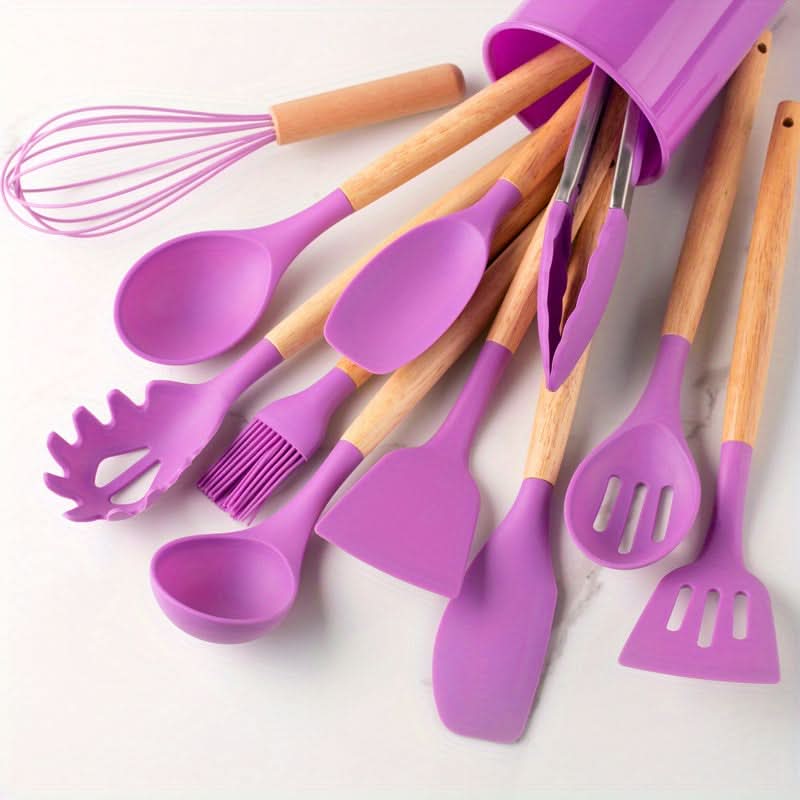 Essential 12-Piece Silicone Kitchen Utensil Collection for Effortless Cooking