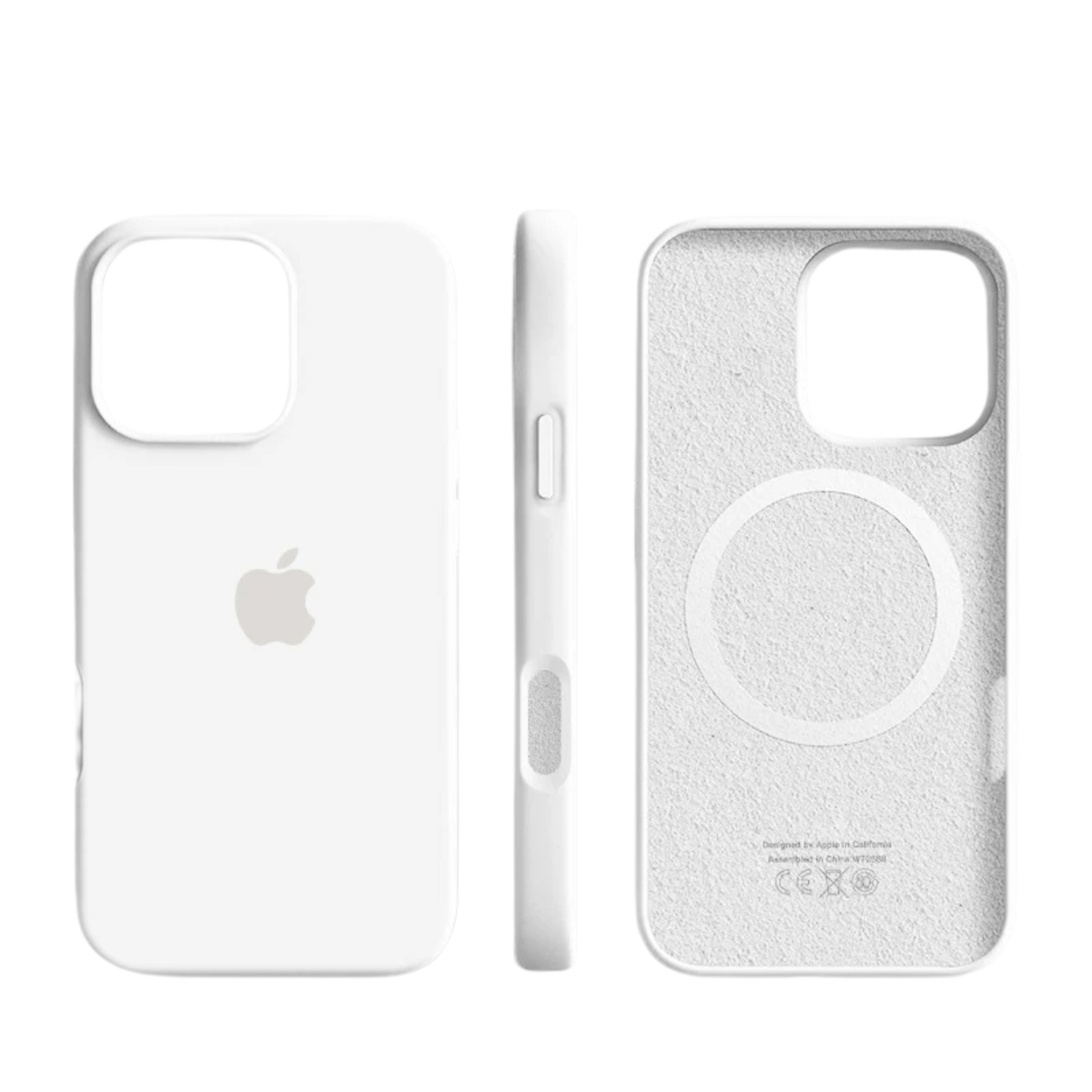 Silicone iPhone Case with MagSafe Protection and Soft Microfiber Interior