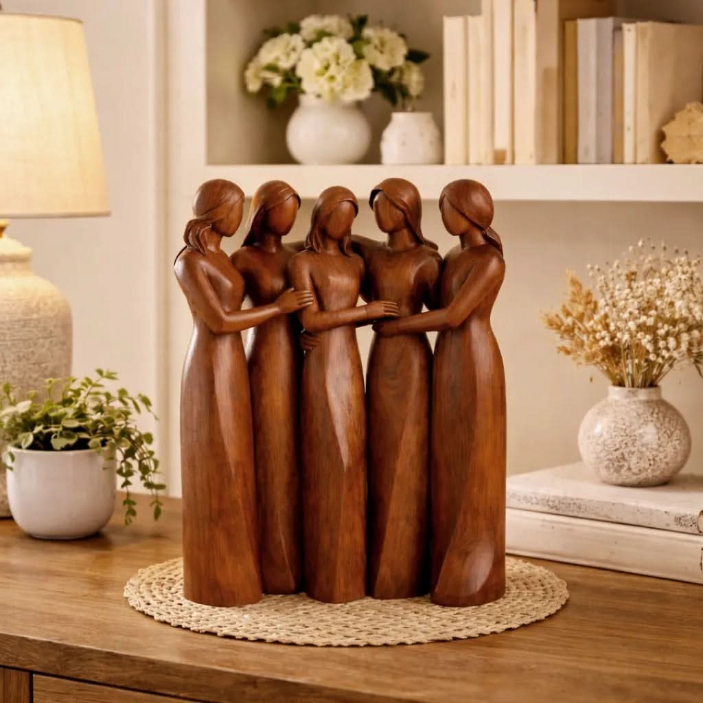 Elegant Resin Sculpture of Friendship