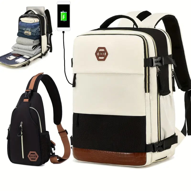 TravelEase Airline-Compatible Laptop Backpack 40x20x25