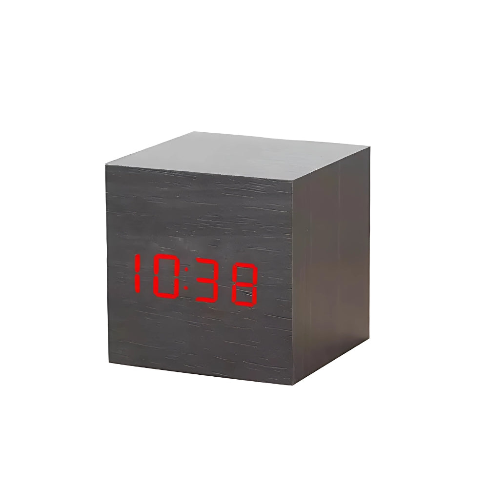 Modern Smart Cube Alarm Clock with Temperature & Snooze