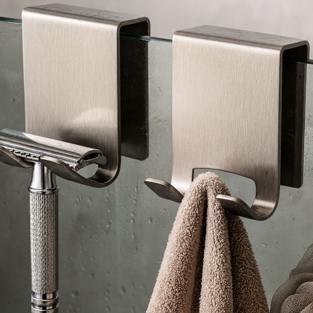 Stainless Steel Shower Hooks for Frameless Glass Doors