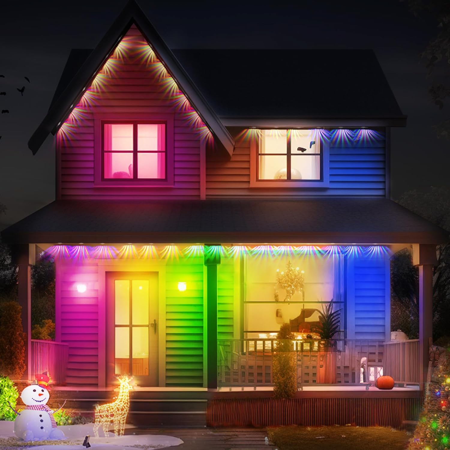 Weatherproof Smart RGB Outdoor Lights with Voice and App Control