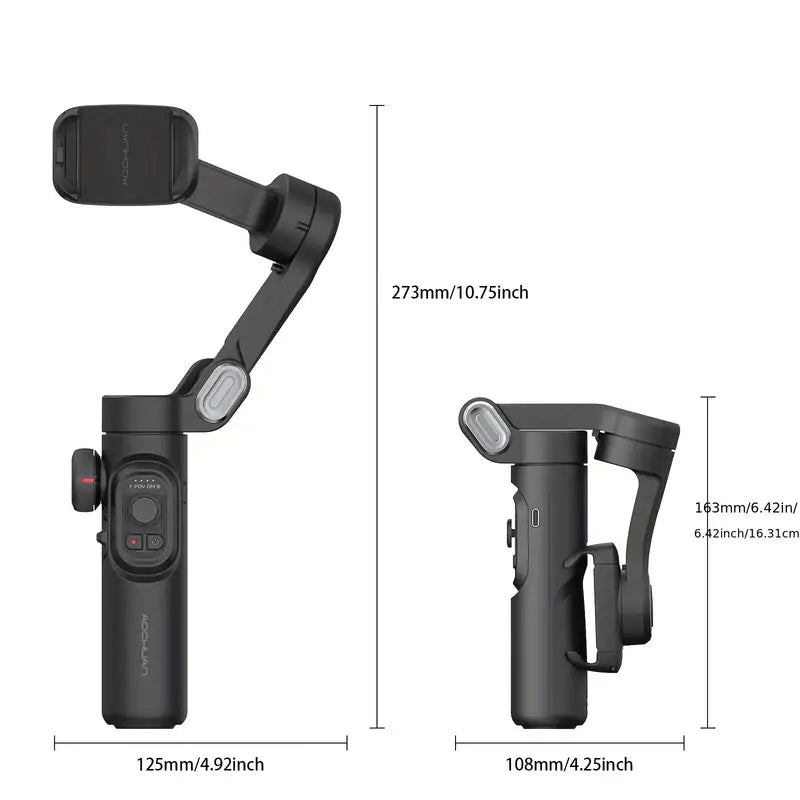 Foldable 3-Axis Smartphone Stabilizer for Smooth Video