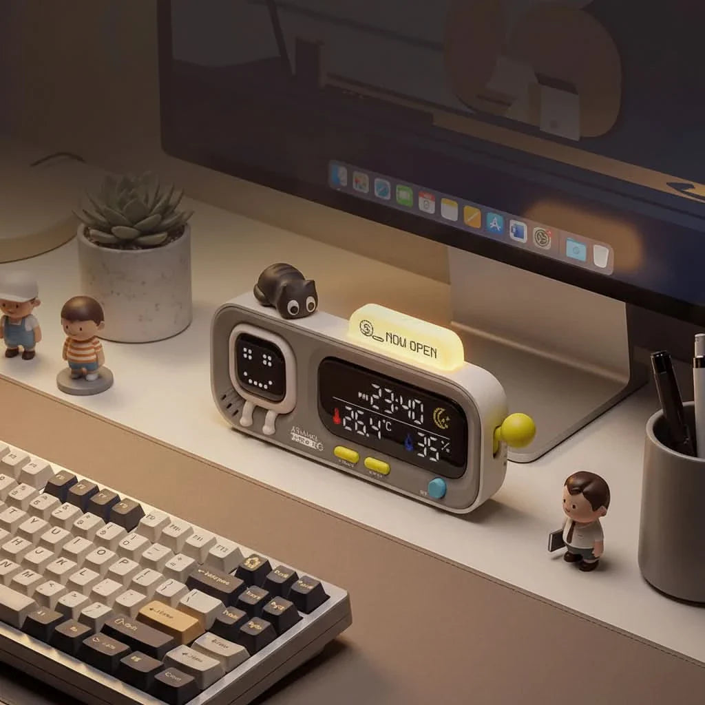 Smart Desktop Clock Featuring Temperature and Humidity Readings