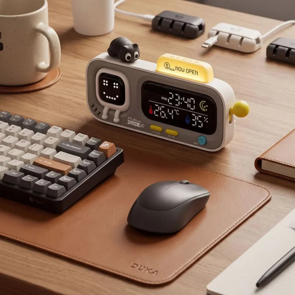 Smart Desktop Clock Featuring Temperature and Humidity Readings