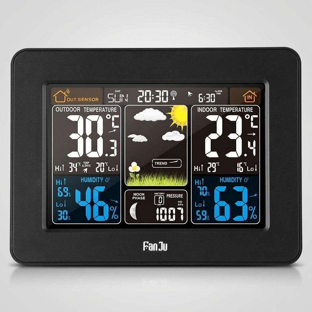 Smart Climate Monitor with Vibrant LCD Screen and Sensor