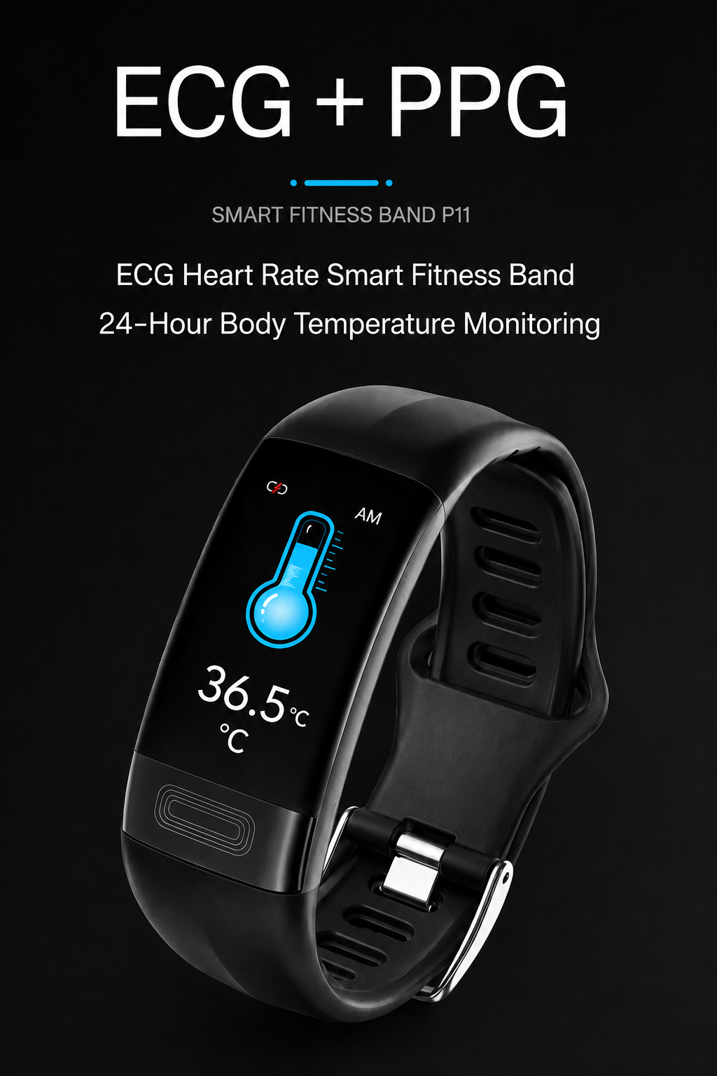 Health Monitoring Smartwatch with EKG, Blood Pressure & Sleep Tracking