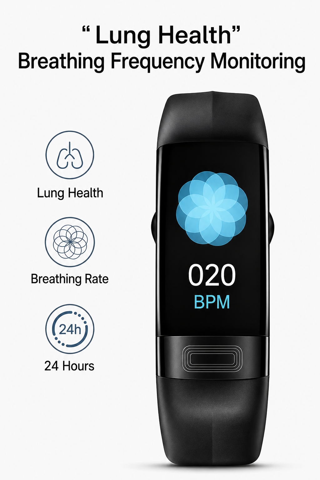 Health Monitoring Smartwatch with EKG, Blood Pressure & Sleep Tracking