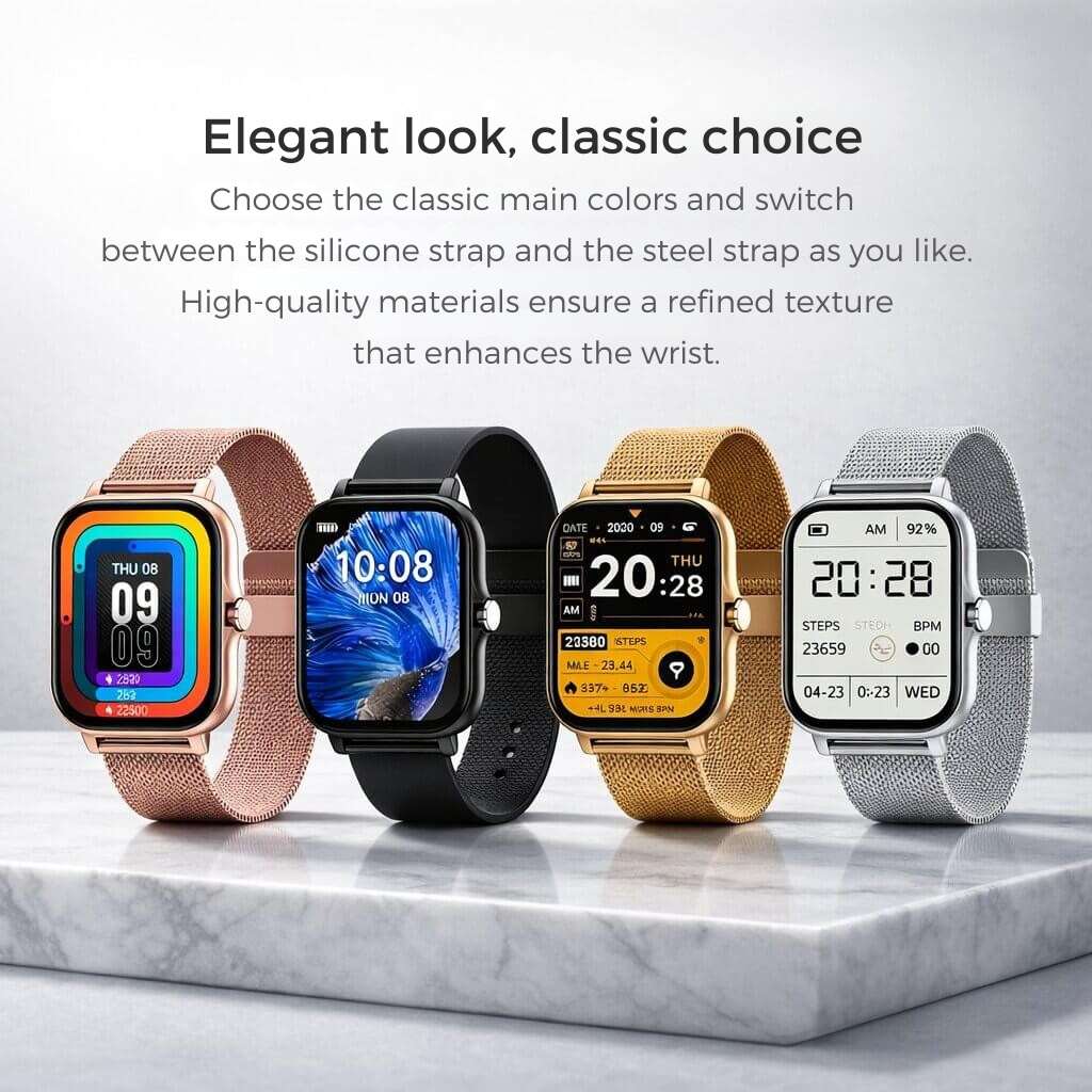 Smartwatch with Heart Rate and Sleep Tracking – Bluetooth Enabled