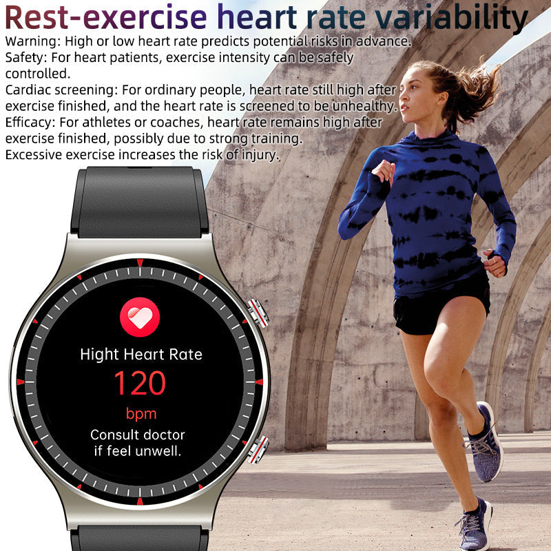 Real-Time Heart Rate and SpO2 Monitor Smartwatch with Sports Modes