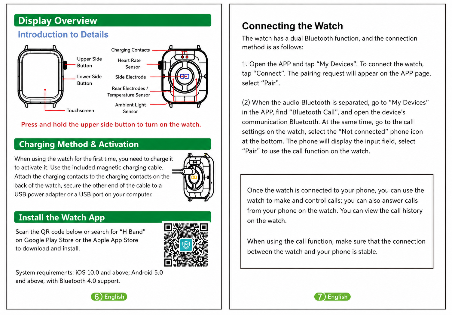 Smartwatch with SOS Emergency Alert and Fall Detection | Heart Rate, Oxygen, and Activity Monitoring | Bluetooth and Waterproof