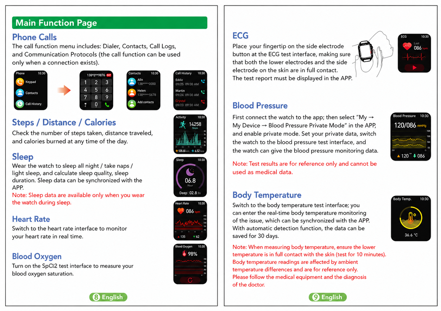 Smartwatch with SOS Emergency Alert and Fall Detection | Heart Rate, Oxygen, and Activity Monitoring | Bluetooth and Waterproof