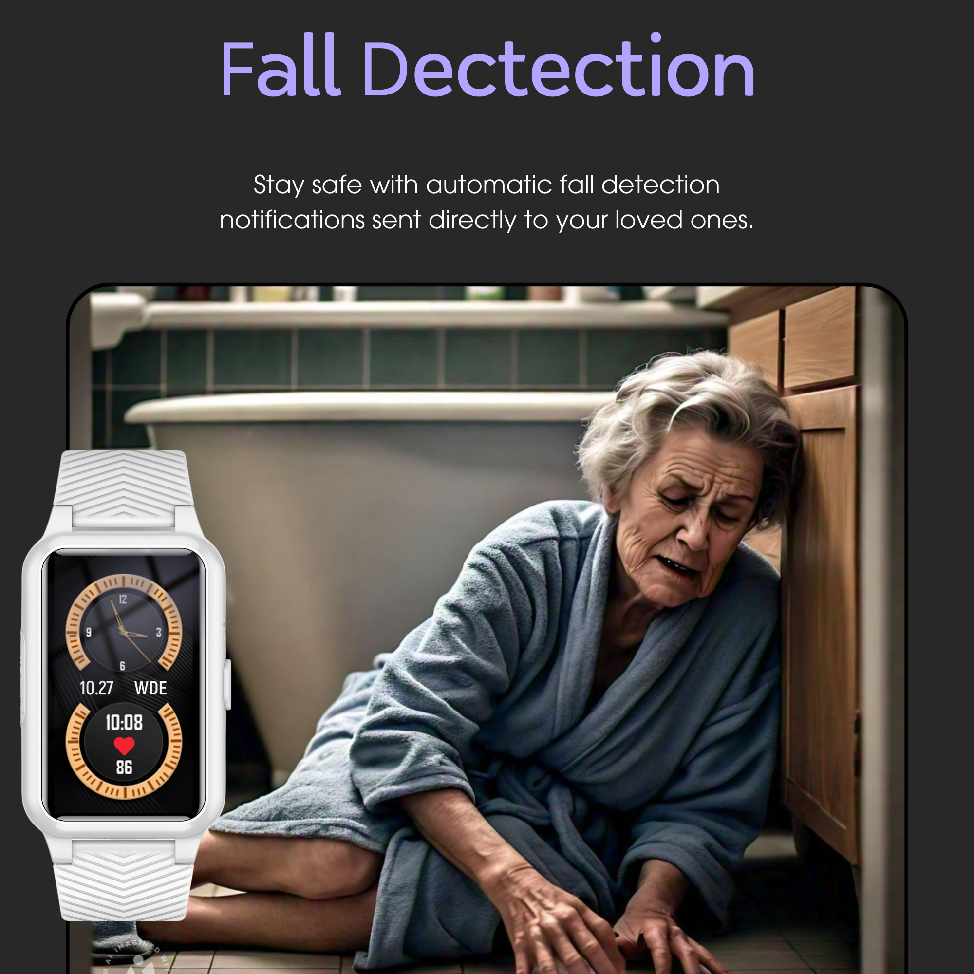 Smartwatch with Fall Detection and GPS | Real-Time Location Tracking