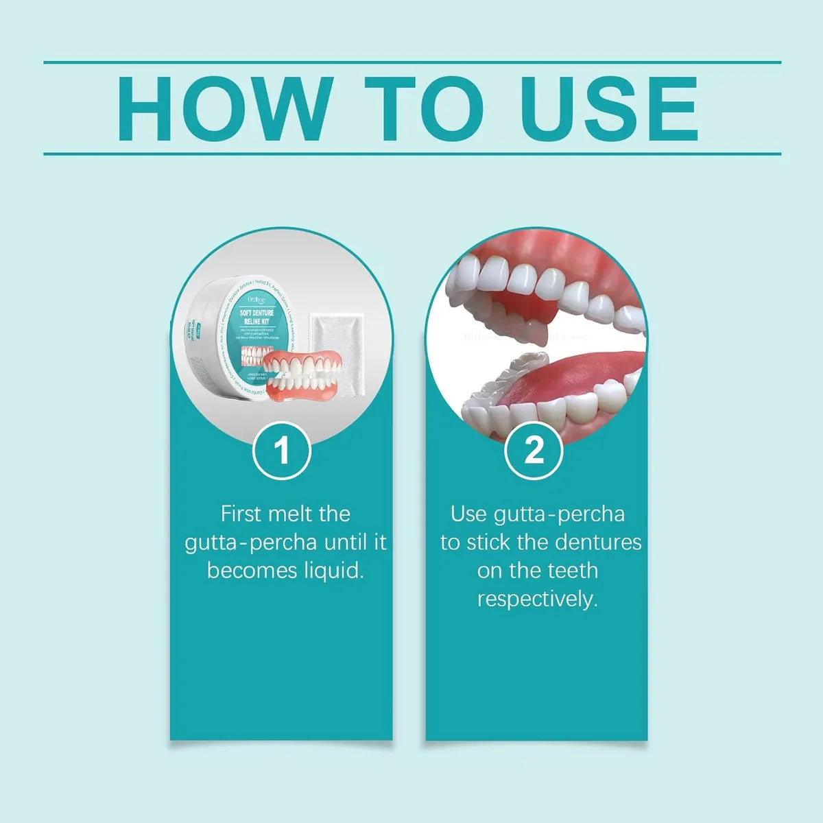 Silicone Denture Kit for Confident All-Day Smiling Without Slipping or Pain