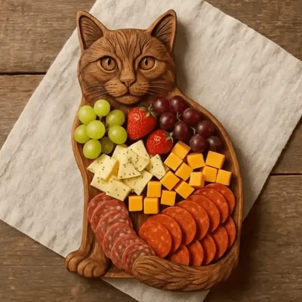 Wooden Snack Board in Animal Shape | Solid Wood Serving Tray