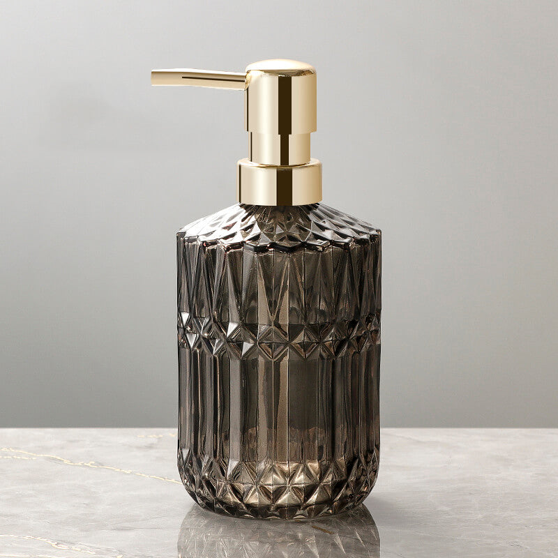 Elegant Clear Glass Soap Dispenser with Manual Pump