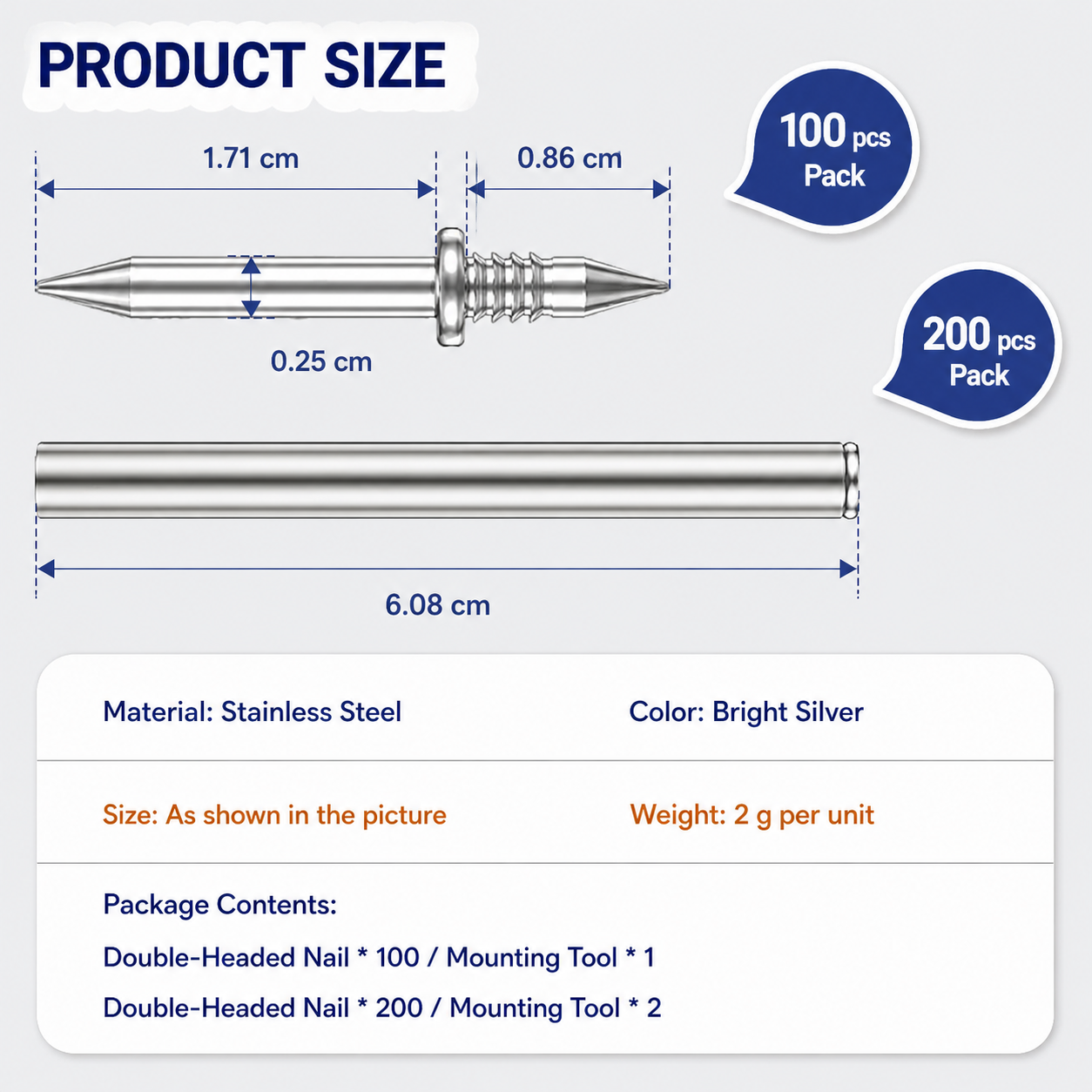 Baseboard Installation Set with Double-Head System