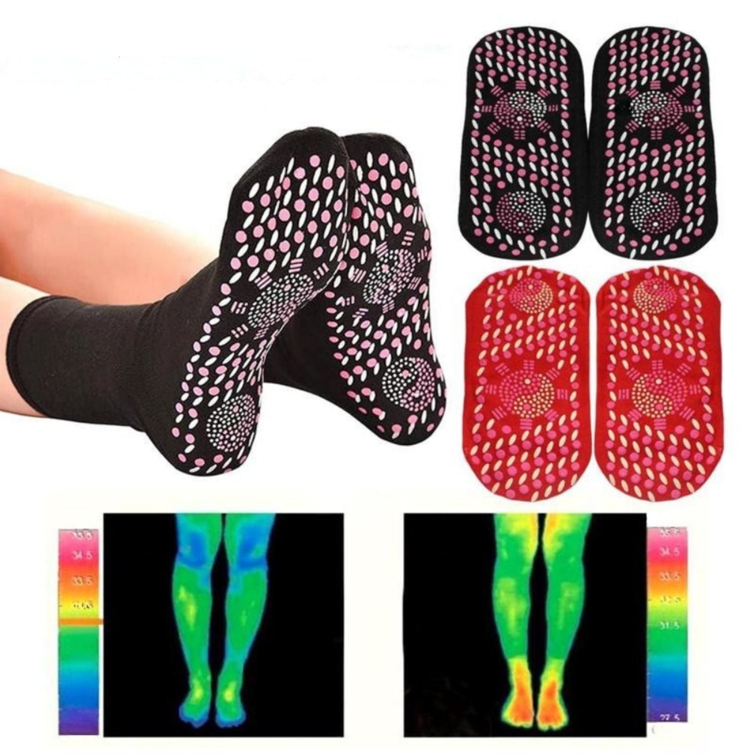 Self-Warming Socks for Enhanced Circulation & Relaxation